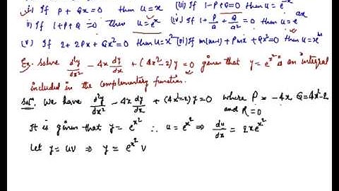 Second Order Linear Differential Equation with Variable Coefficient