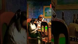 Cassius Marcellus Coolidge, A Friend in Need, 1903. Dogs Playing Poker 4K  #DogsPlayingPoker #Poker