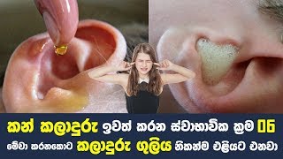 කන කලදර ඉවත කරන සවභවක කරම 6ක 6 Home Remedies To Remove Ear Wax Safely