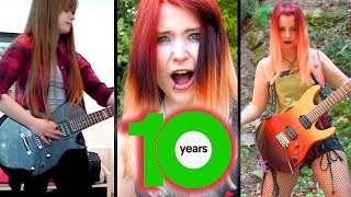 10 YEAR YouTube Channel Evolution / Guitar Progress in 60 SECONDS #shorts