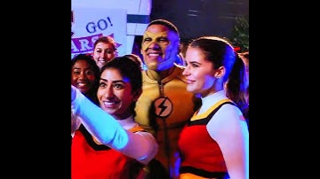 Cheerleaders fangirl over Kid Flash #theflash #wallywest #barryallen #shorts #funnyshorts