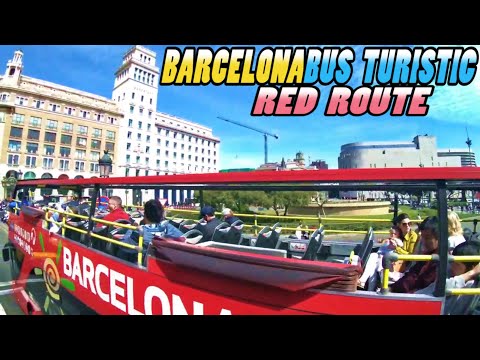 BARCELONA BUS TURISTIC - Red Route - Barcelona City Sightseeing Bus Tour (4k)