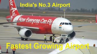 INDIA : Bengaluru Kempegowda International Airport Actions : Pushback, Takeoff, Arrivals