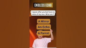 Endless Echo #riddles #quiz #trivia # brainteasers #education