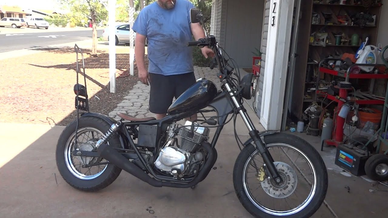 1987 Honda rebel 250 chopper bobber - YouTube