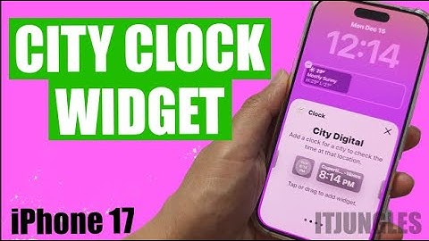 How to Add Digital/Analogue CITY Clock Widget to iPhone 17 Lock Screen