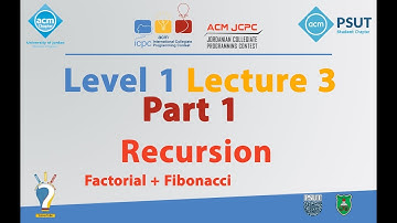 Recursion  | Level 1 Lecture 3 Part 1 - JCPC Summer Training 2018