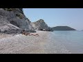 Hovolo beach walk in Skopelos island, Greece