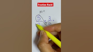 Fraction Hack   #math #youtube #mathtrick #shorts #learning #tutor #youtubeshorts