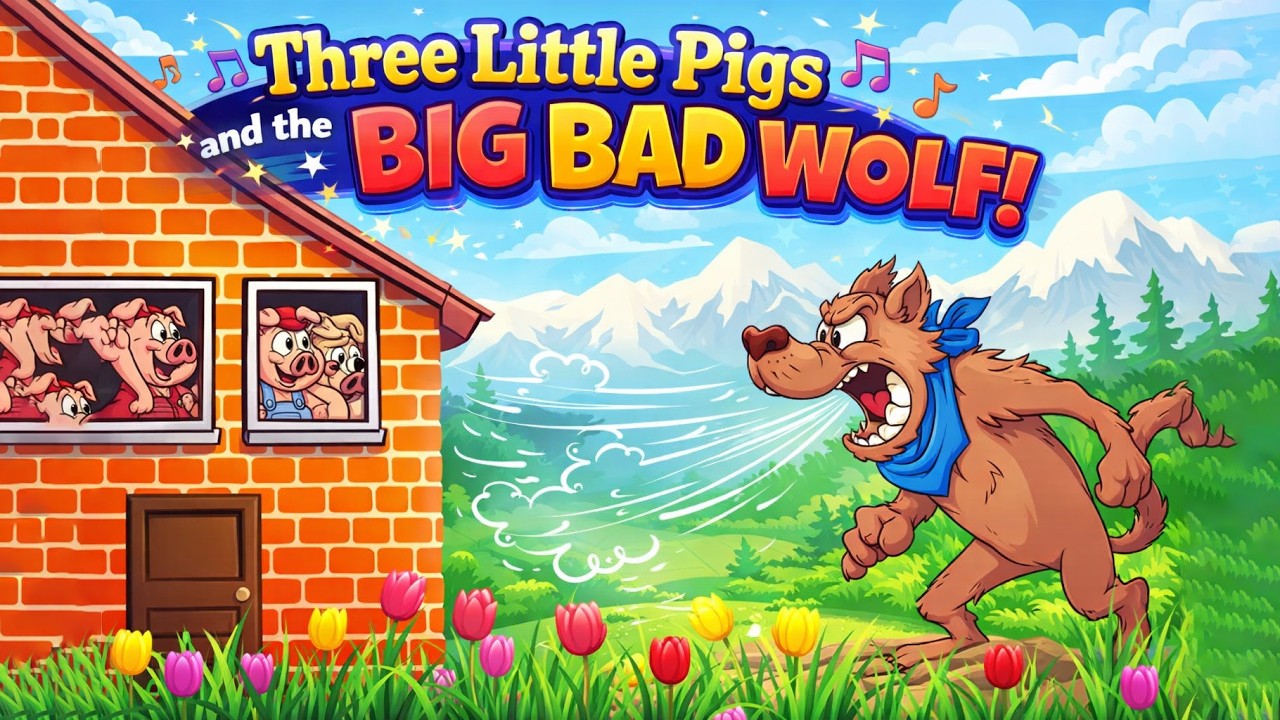 Three Little Pigs and the Big Bad Wolf 🐷🐺 | Fun Animated Story for Kids ...