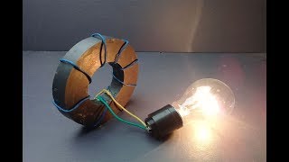 220V light bulb with Speaker Magnets , Free energy 2019