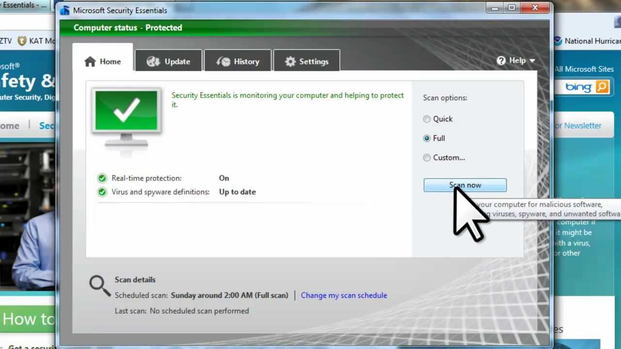 Microsoft Security Essentials - Free AntiVirus for Windows [Tutorial] -  YouTube