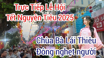 Trực tiếp lễ hội Tết Nguyên Tiêu 2025 Chùa Bà Lái Thiêu đông nghẹt người