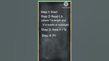 Algorithm to find area of rectangle. #algorithm,#flowchart  , #areaofrectangle ,#algorithmtutorial