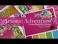 Artistic adventure creating playful mini abstracts using color palette inspiration