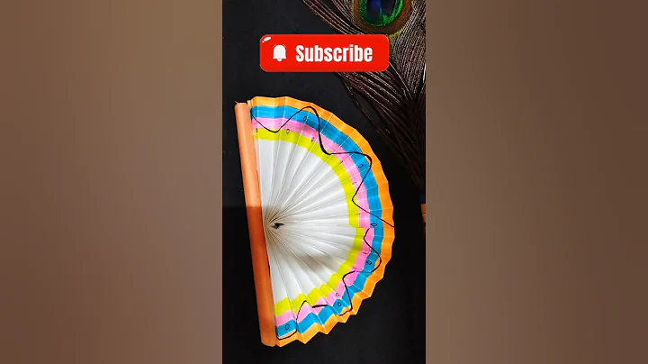 How to make Origami rainbow paper fan |Easy craft | DIY Paper crafts #Shorts
