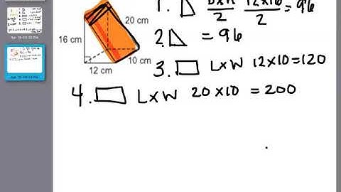 Grade 8- Surface Area of Triangular Prism Example 2