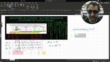 Operaciones con Matrices - Solución de sistemas de ecuaciones con matriz inversa usando Excel
