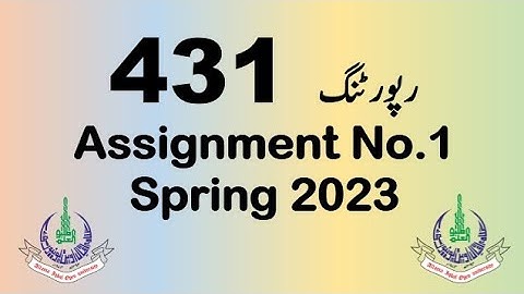 AIOU BA Code 431 Solved Assignment No.1 | Semester Spring 2023