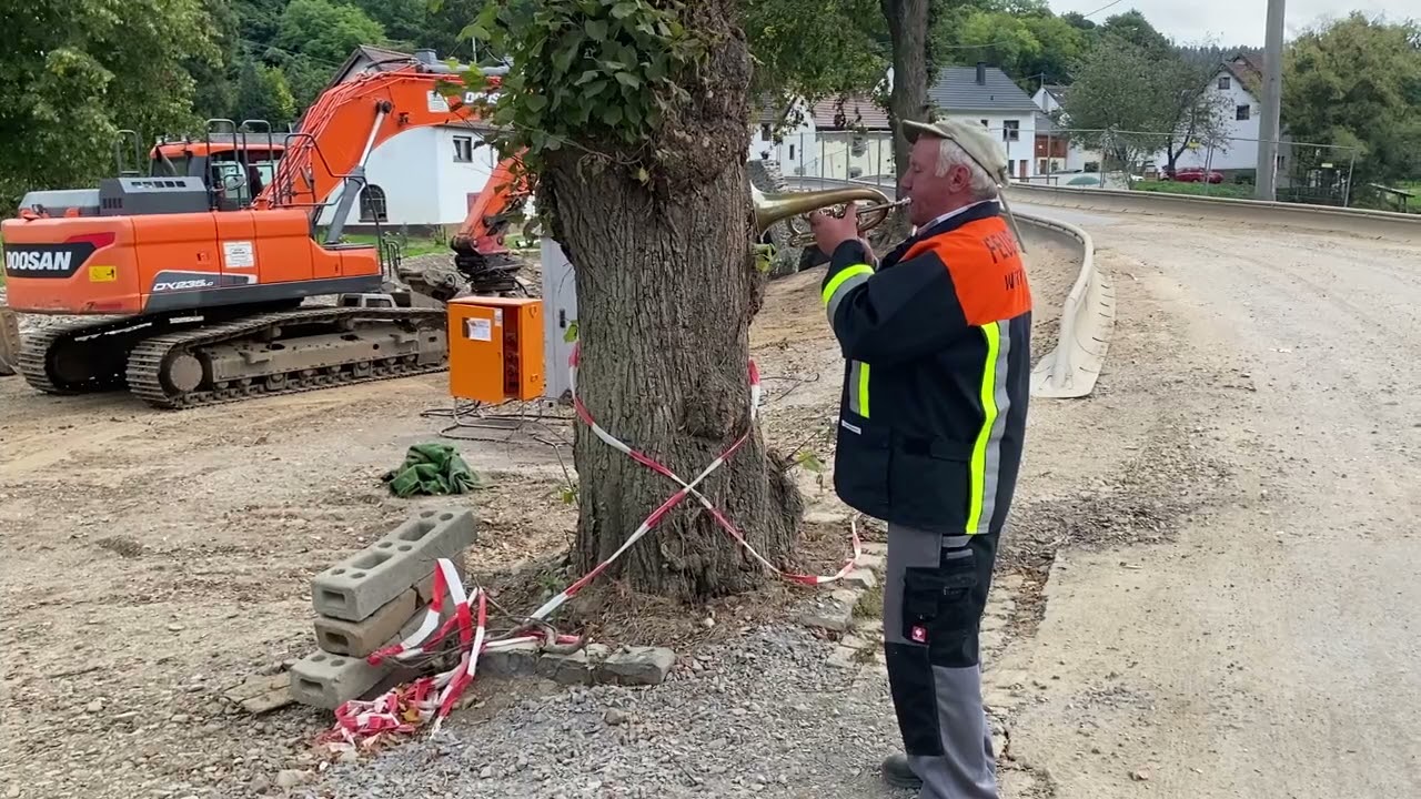 Franz, der Ahrtaltrompeter bei uns in Antweiler