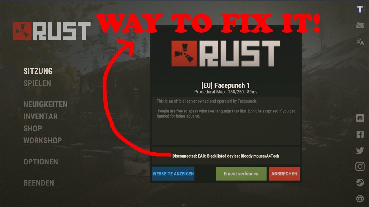 Rust бан