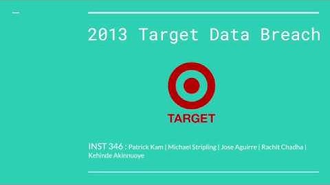 The 2013 Target Data Breach