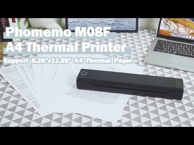  Phomemo Portable Printers Wireless for Travel, M08F Portable  Thermal Bluetooth Printer Support 8.5 X 11 US Letter, Inkless Mobile  Compact Printer, Compatible with Android and iOS Phone & Laptop : Office