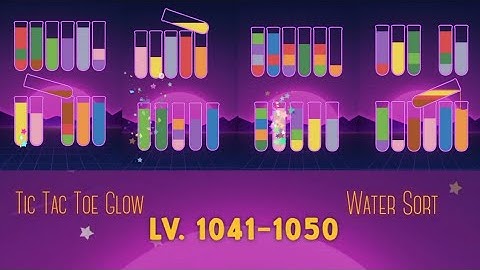 Tic Tac Toe Water Sort Level 1041-1050 Videogames Walkthrough Momicin Gameplay