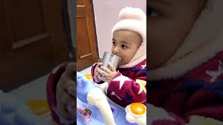 Siyanshi Ka First Reaction Pani Kaise Peete Hain? Cute Baby Moment