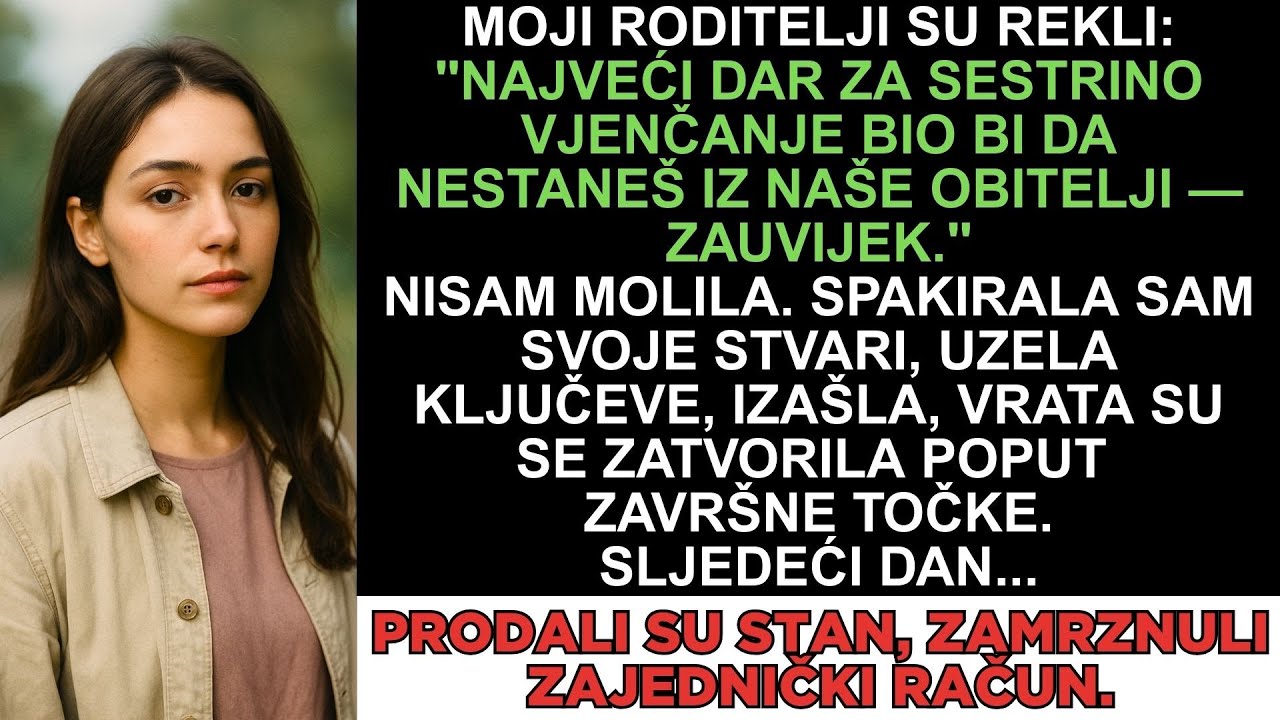 Moji roditelji su rekli da je bolje da ne budem na sestrinom vjenčanju... pa sam nestala.