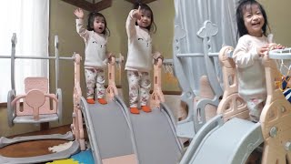 ASSEMBLING INDOOR SLIDE AND SWING FROM AMAZON | PLAYTIME FOR YUKI