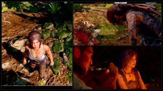 SEXY LARA CROFT IN BLACK COMMANDO OUTFIT VS BOSS DIRTY IN THE MUD  Shadow of the Tomb Raider