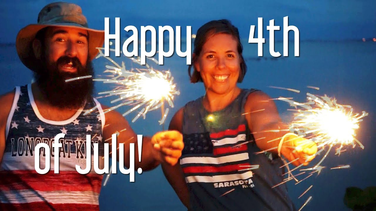 Independence Day Celebration July 4th sparklers The Boat Life Vlog