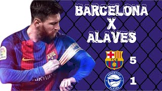 Gol de Lionel Messi / Barcelona x Alaves 5-1