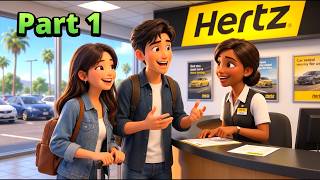 How to rent a car│Easy & Slow English for Beginner│Travel English│Listening & Speaking Practice