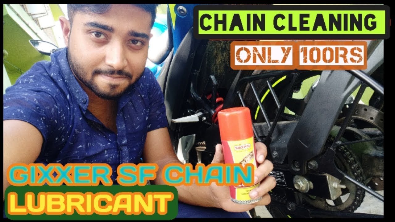GIXXER SF CHAIN LUBRICANT // BASIC RULES AND EASY METHOD // YouTube