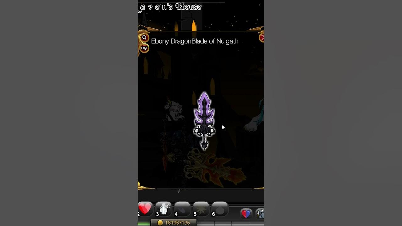 AQW How To Get Ebony Dragonblade Of Nulgath! AQWorlds 
