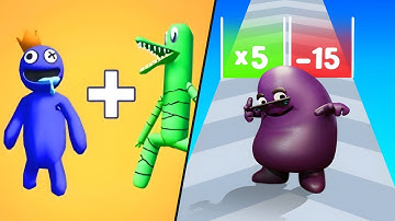 Merge Rainbow 3D Run | Grimace Runner / All Level Gameplay: Android,iOS