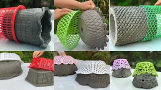 6 Amazing Perfect Beautiful Cement Flower Pots