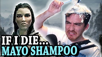 Skyrim with 1 Hit Point, but Mayonnaise if I die