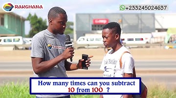 How Many Times Can You Subtract 10 From 100? Street Quiz | Funny Videos