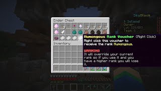 THE BIGGEST RANK DROP PARTY EVER !!! | Minecraft SKYBLOCK 3 #45 w/ Riverrain123