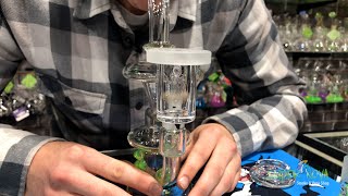 Texas Tubes Recycler with  Bear Quartz Accessories Showcase