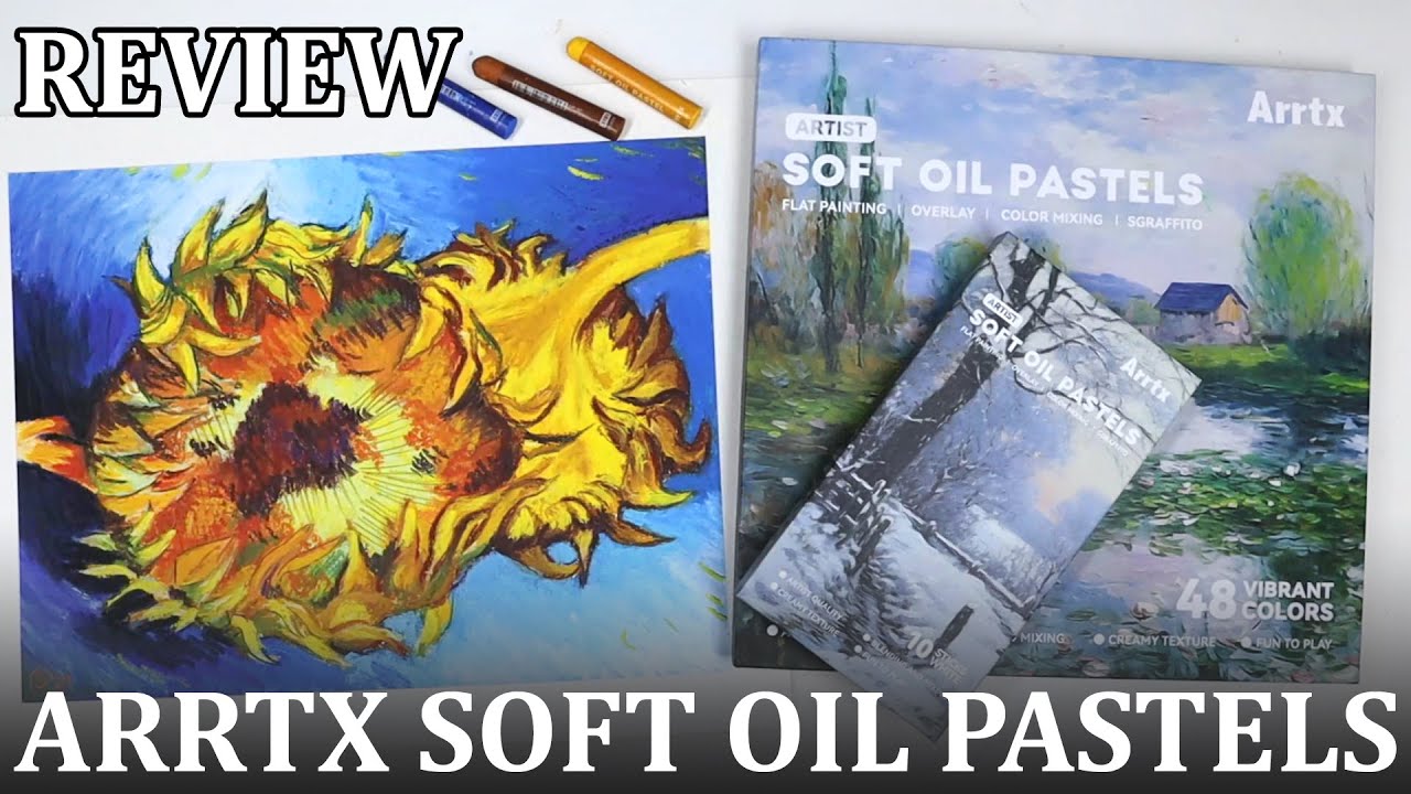 ARRTX SOFT OIL PASTELS first impression and painting demo