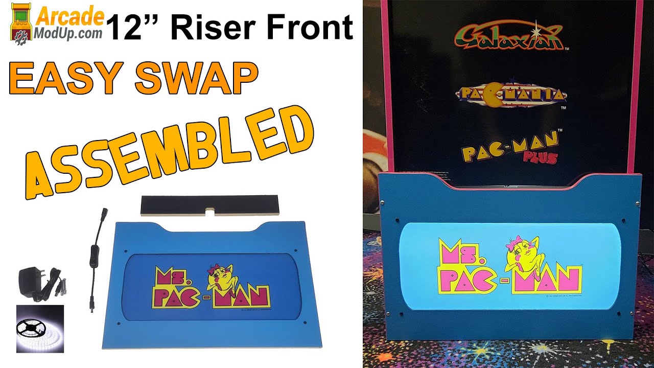 Arcade1up Custom Riser Arcade1Up Lighted Riser Front Mod - YouTube