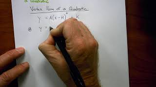 Math 2 Unit 10 Notes Vertex Form of A Quadratic