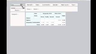 Teachers Grade Book - Pivot Table Example