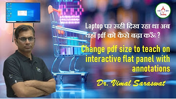 Change pdf size to teach on interactive flat panel with annotations