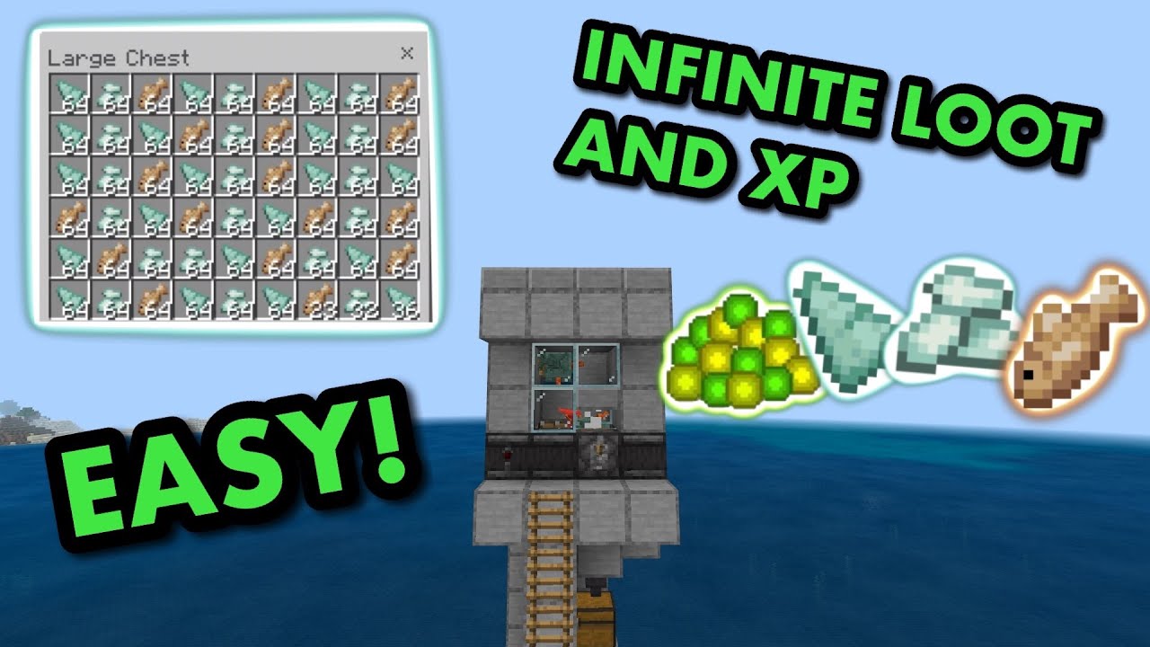 SIMPLE 1.21 GUARDIAN AND XP FARM TUTORIAL in Minecraft Bedrock (MCPE