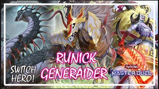 RUNICK GENERAIDER COMBO RANKED GAMEPLAY POST BLAZING ARENA (Yu-Gi-Oh! Master Duel) #masterduel